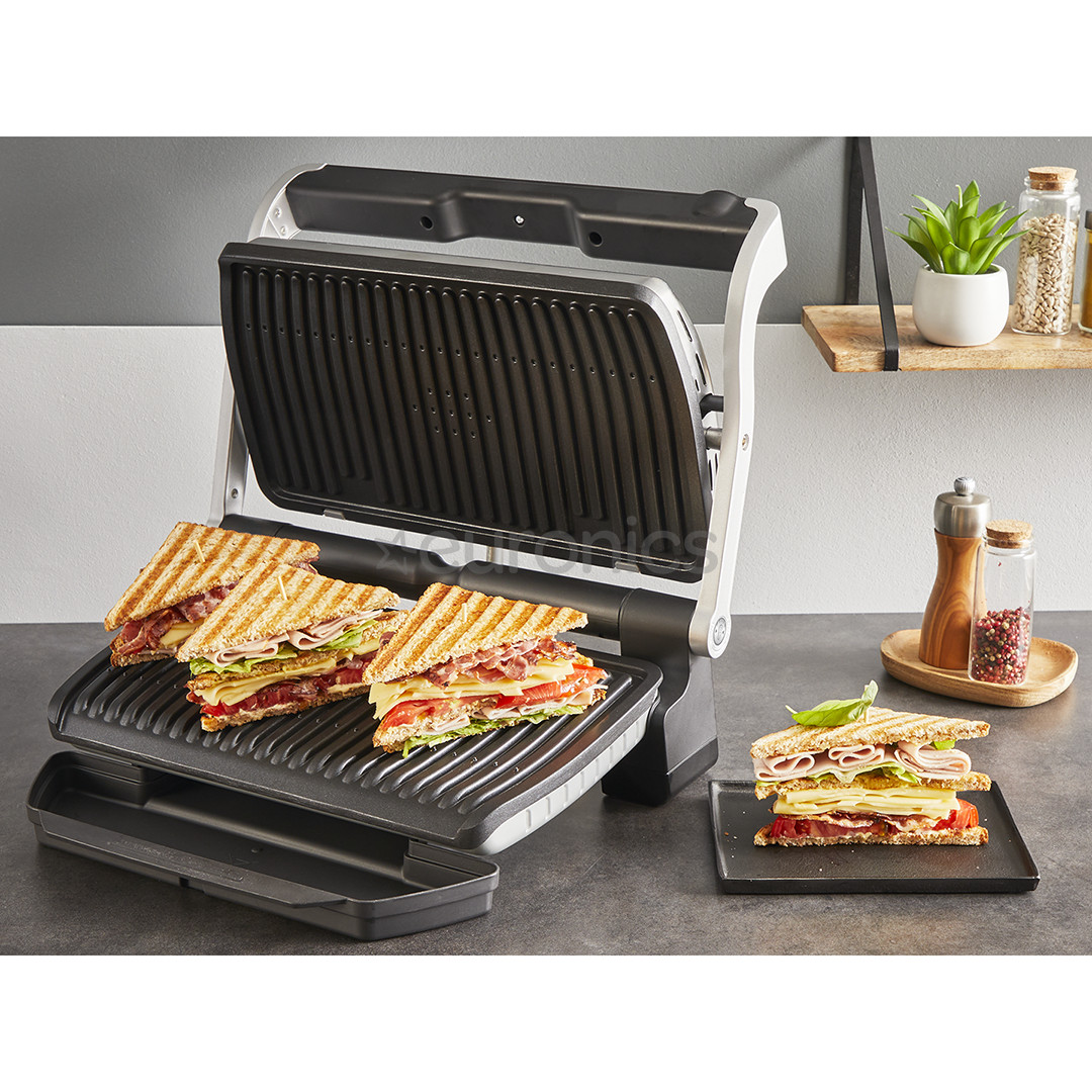 Tefal OptiGrill+ XL, 2000 Вт, нерж. сталь - Электрический гриль