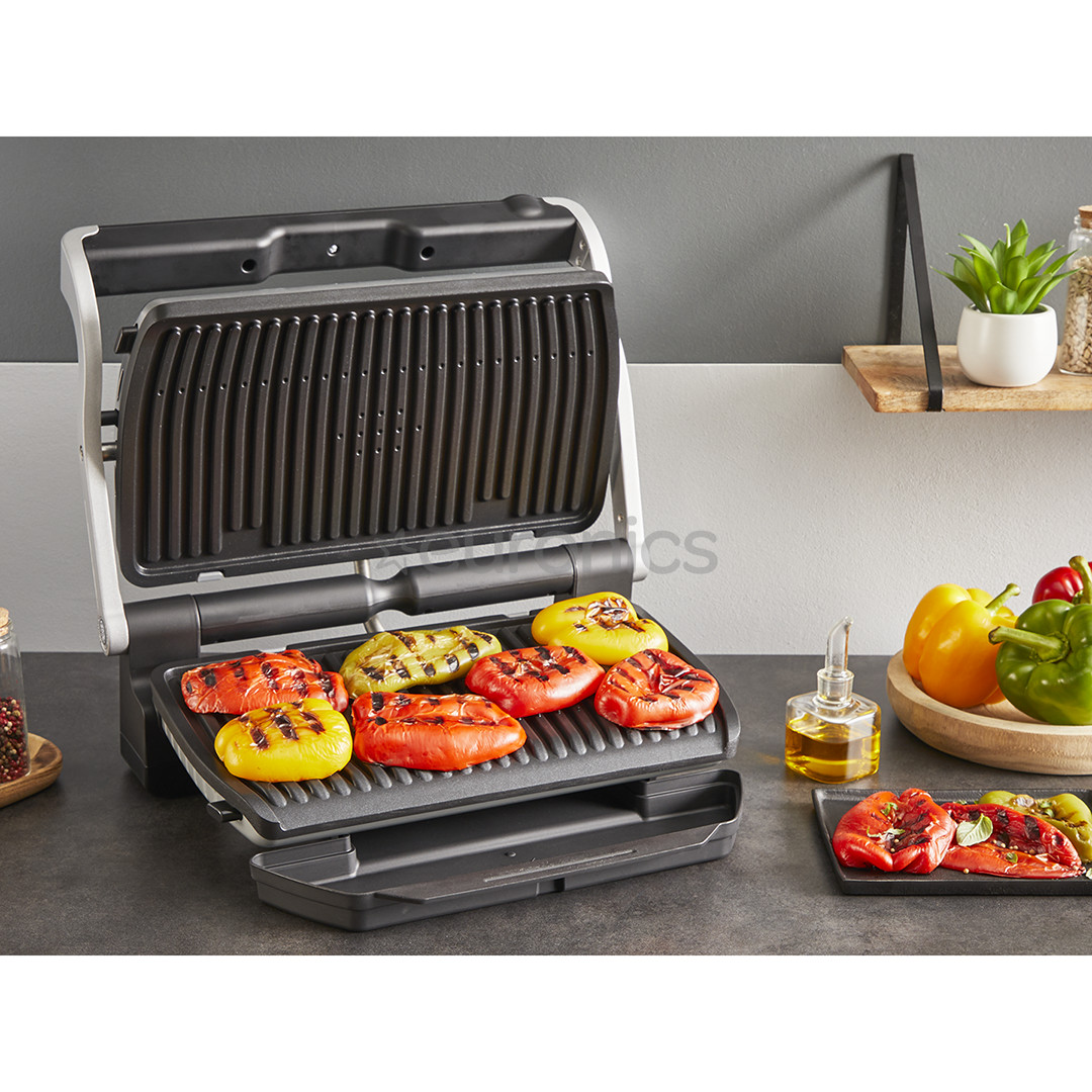 Tefal OptiGrill+ XL, 2000 Вт, нерж. сталь - Электрический гриль