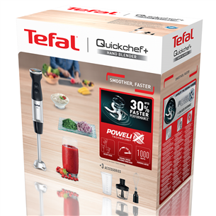 Tefal Quickchef+, 1000 W, nerūsējošā tērauda - Rokas blenderis