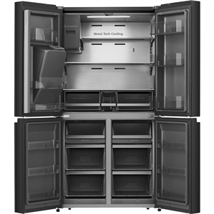 Hisense, Total NoFrost, 584 L, 179 cm, black - SBS Refrigerator