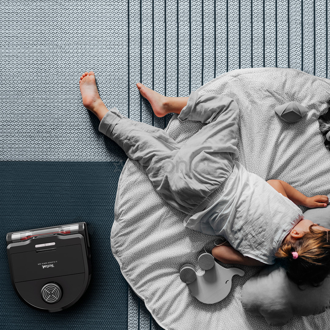 Tefal X-PLORER Serie 240+ AI, Animal & Allergy, melna - Robots putekļu sūcējs