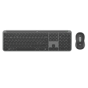 Logitech Signature Slim Combo MK950, US, melna - Bezvadu klaviatūra ar peli