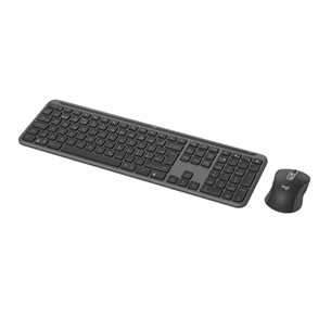 Logitech Signature Slim Combo MK950, US, melna - Bezvadu klaviatūra ar peli