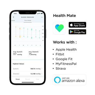 Withings BPM Connect, Wi-Fi, pelēka - Asinsspiediena mērītājs