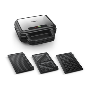 Tefal UltraCompact 3 в 1, серый/черный - Вафельница, контактный тостер и пресс для панини SW383D10