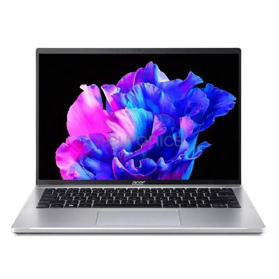 Acer Swift Go 14, 2.2K IPS, i5, 16 GB, 512 GB, ENG, sudraba - Portatīvais dators