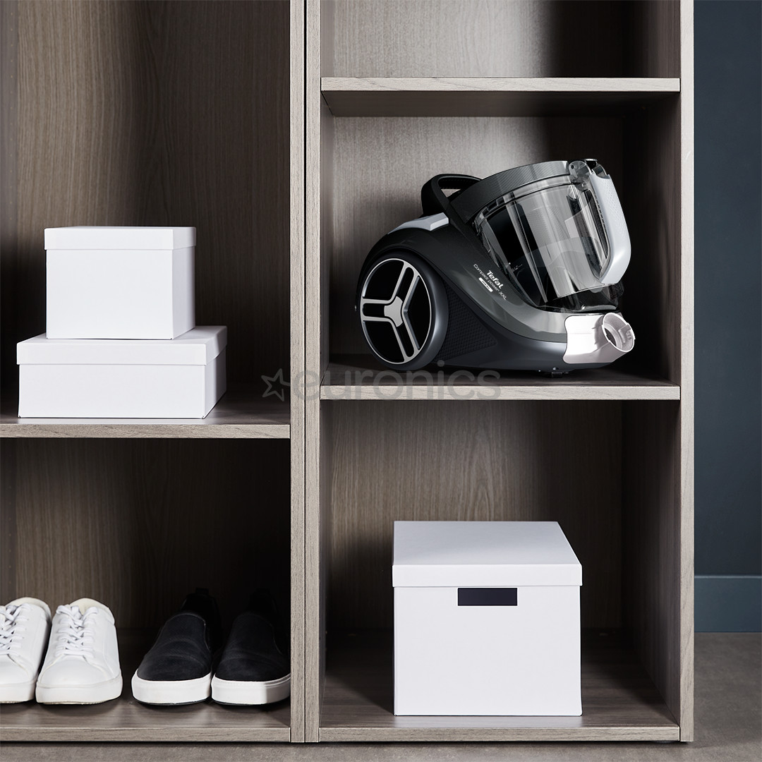 Tefal Compact Power XXL, 900 W, bez maisiņa, pelēka - Putekļu sūcējs