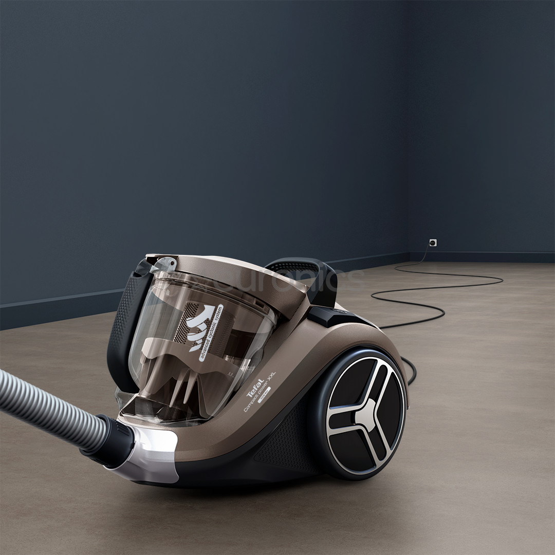 Tefal Compact Power XXL, 900 W, bez maisiņa, bēša - Putekļu sūcējs