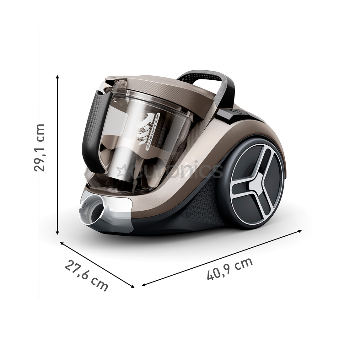 Tefal Compact Power XXL, 900 W, bez maisiņa, bēša - Putekļu sūcējs