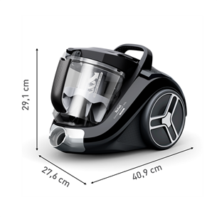 Tefal Compact Power XXL, 900 W, bez maisiņa, melna - Putekļu sūcējs