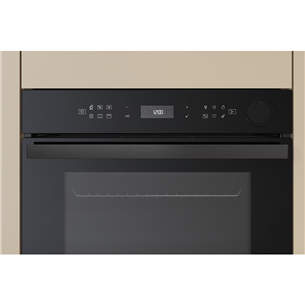 Whirlpool, 73 L, pyrolytic cleaning, black - Built-in oven