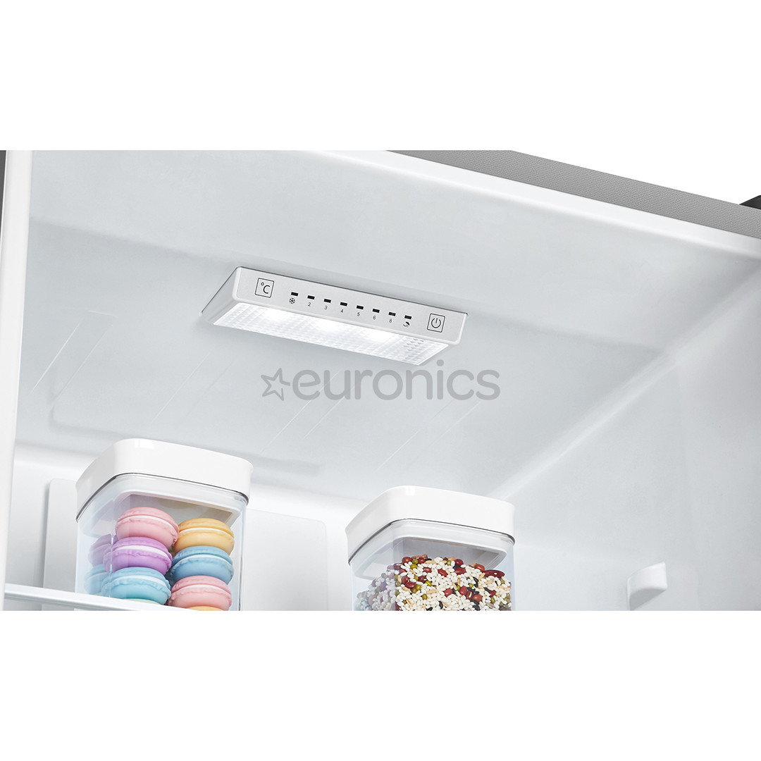 Hisense, NoFrost 336 L, augstums 201 cm, pelēka - Ledusskapis