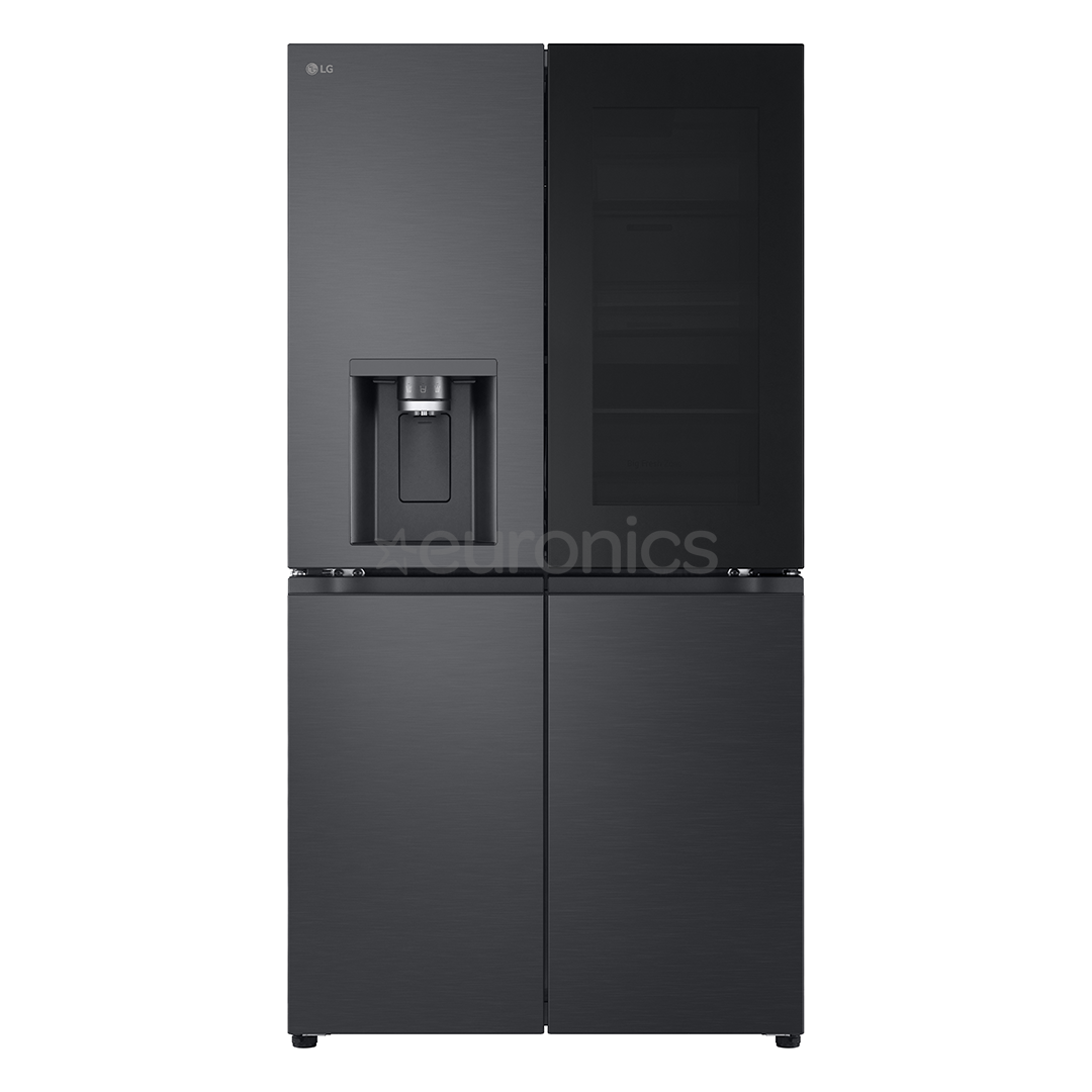 LG, Instaview, 638 L, augstums 180 cm, melna - SBS Ledusskapis