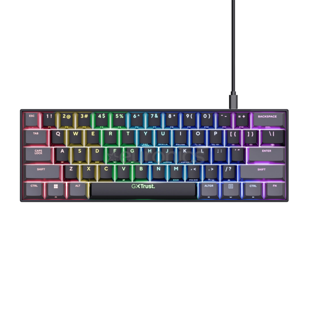 Trust GXT 867 ACIRA, 60%, US, black - Mechanical keyboard
