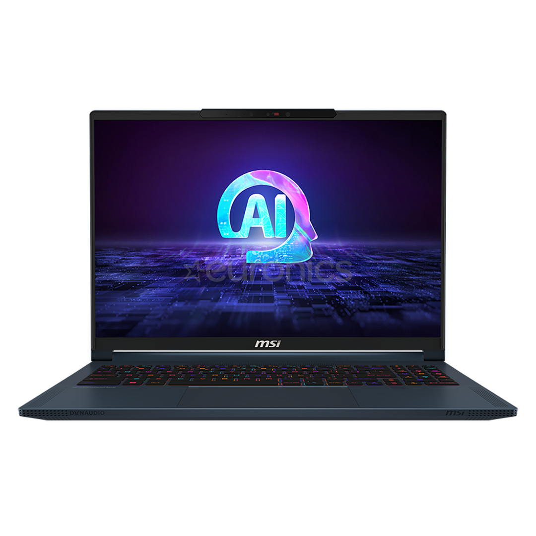 MSI Stealth 16 AI Studio A1V, 16'', UHD+, 120 Гц, Ultra 9, 32 ГБ, 2 ТБ, RTX 4080, W11P, ENG, синий - Ноутбук