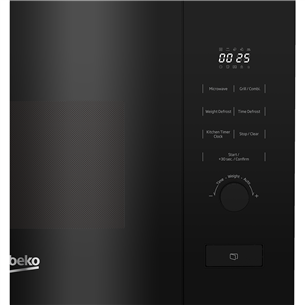 Beko, 20 L, 800 W, black - Built-in Microwave oven with grill