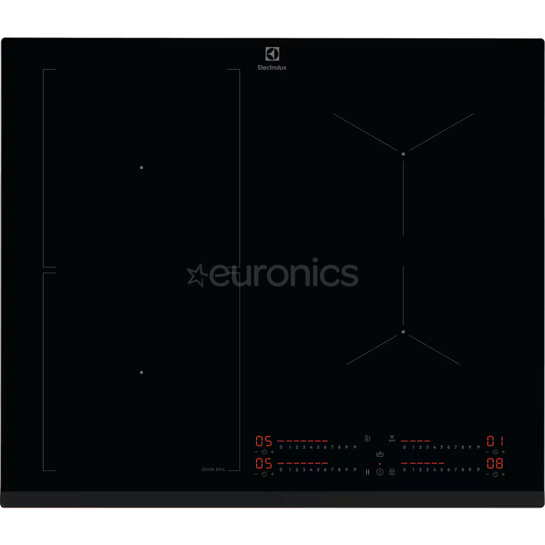 Electrolux 700 SenseBoil, platums 59 cm, melna - Iebūvējama indukcijas plīts virsma