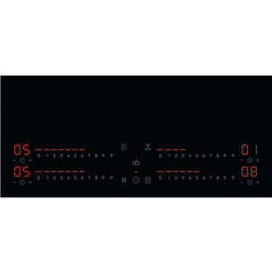 Electrolux 700 SenseBoil, platums 59 cm, melna - Iebūvējama indukcijas plīts virsma