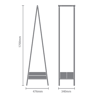 Brabantia Linn, Compact, черный  - Решетка для одежды