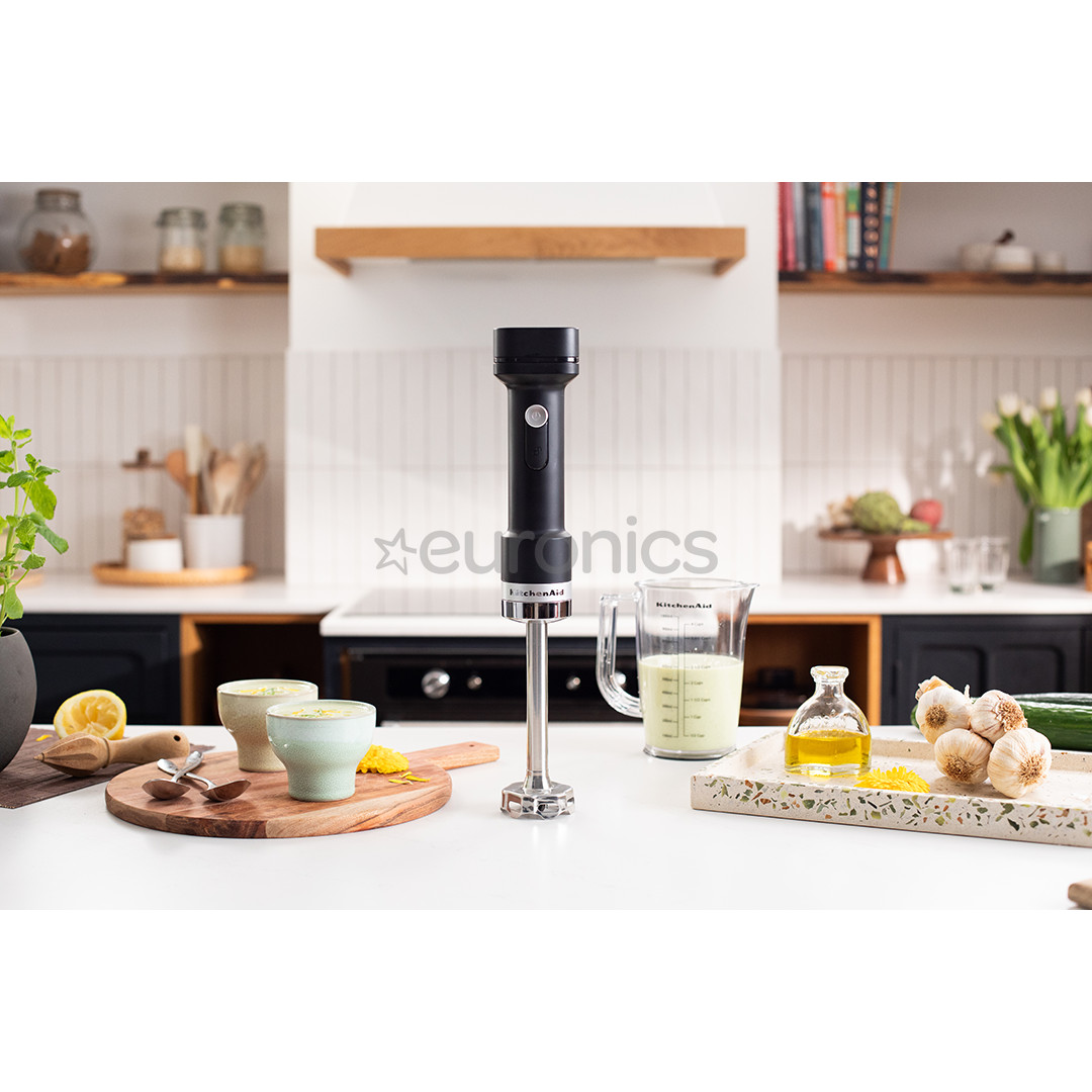 KitchenAid Go, ar akumulatoru, matēta melna - Bezvadu rokas blenderis