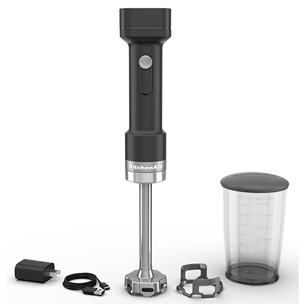 KitchenAid Go, bez akumulatora, matēta melna - Bezvadu rokas blenderis 5KHBRV00BM