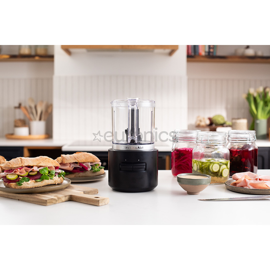 KitchenAid Go, ar akumulatoru, matēta melna - Bezvadu smalcinātājs