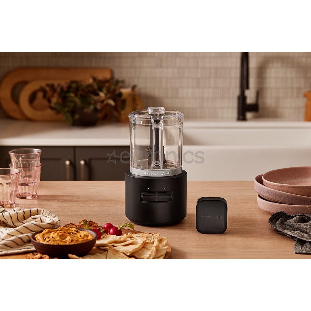 KitchenAid Go, ar akumulatoru, matēta melna - Bezvadu smalcinātājs