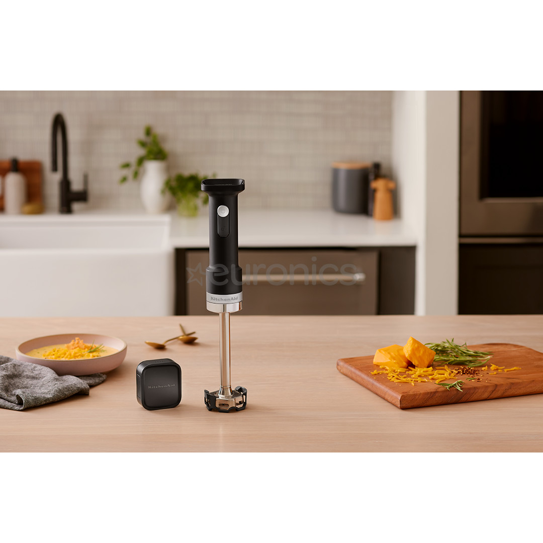 KitchenAid Go, ar akumulatoru, matēta melna - Bezvadu rokas blenderis