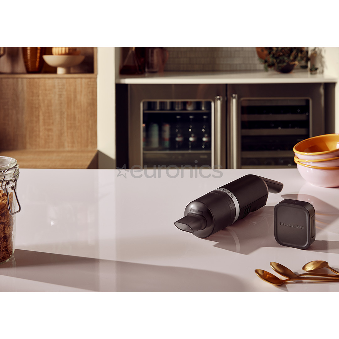 KitchenAid Go, ar akumulatoru, matēta melna - Bezvadu virtuves rokas putekļu sūcējs