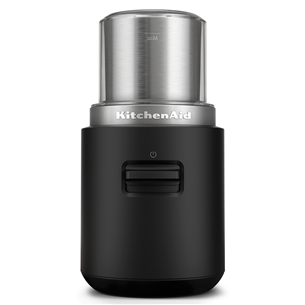 KitchenAid Go, ar akumulatoru, matēta melna - Bezvadu kafijas dzirnaviņas 5KBGR111BM