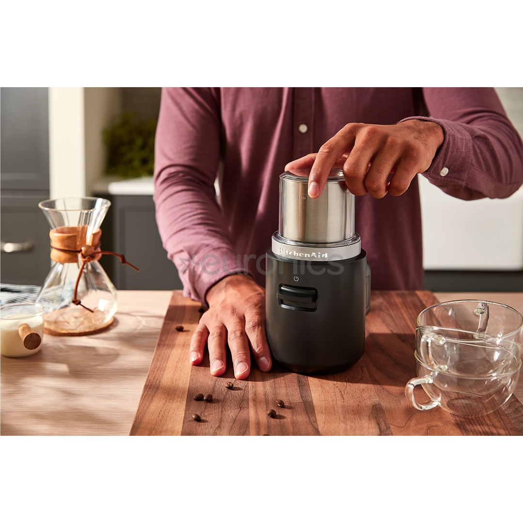 KitchenAid Go, with battery, matte black - Cordless coffee grinder