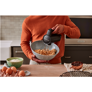 KitchenAid Go, ar akumulatoru, matēta melna - Bezvadu rokas mikseris