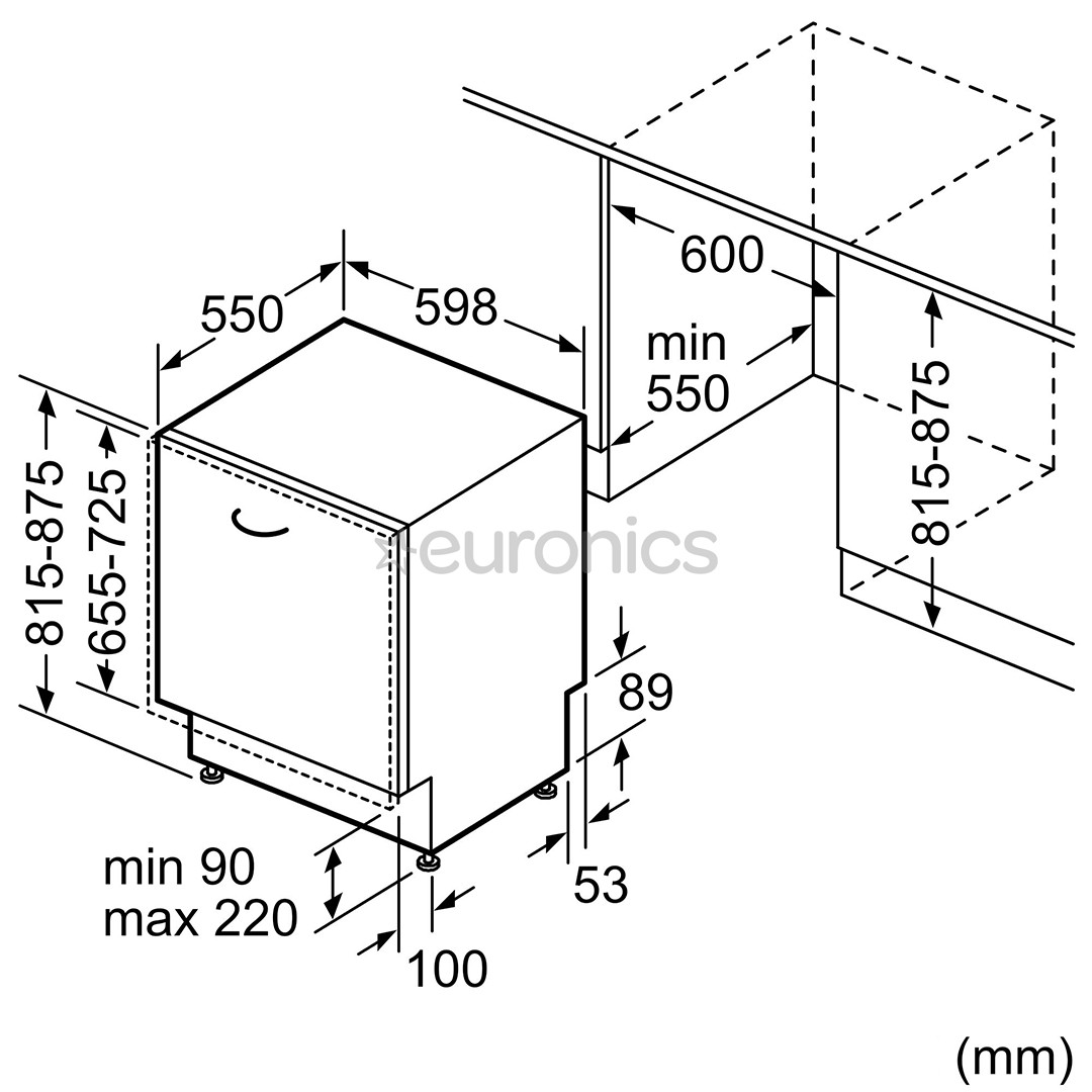 Bosch, Series 8, 14 place settings - Built-in dishwasher