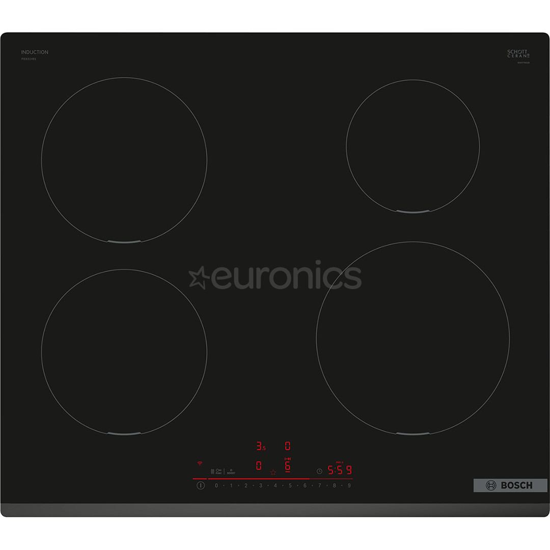 Bosch, Series 6, ширина 60 см, черный - Интегрируемая индукционная варочная панель