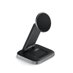 Satechi 3-in-1 Foldable Qi2 Wireless Charging Stand, pelēka - Bezvadu lādētājs ST-Q31FM-EA