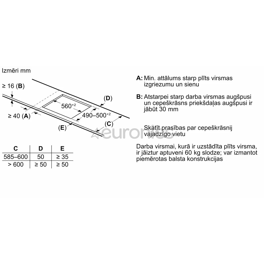 Bosch, Series 6, ширина 60 см, черный - Интегрируемая индукционная варочная панель