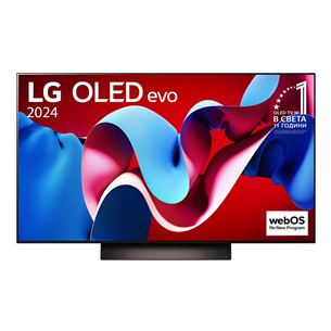 LG C4, 48'', 4K UHD, OLED, pelēka- Televizors OLED48C42LA.AEU