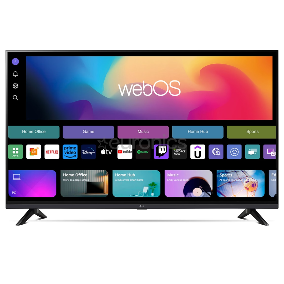 LG UT73, 55'', 4K UHD, LED LCD, melna - Televizors