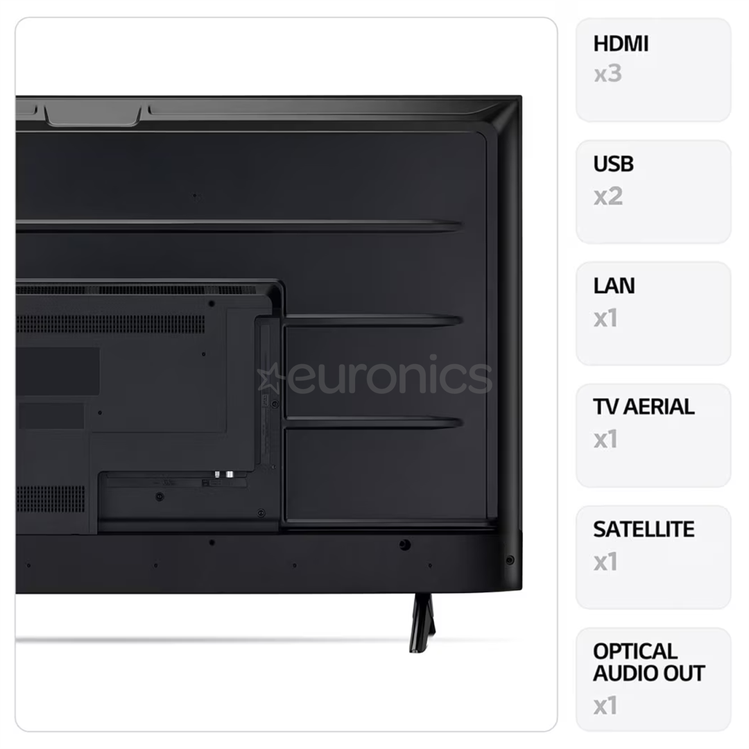 LG UT73, 55'', 4K UHD, LED LCD, melna - Televizors