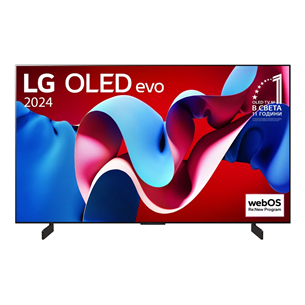 LG C4, 42'', 4K UHD, OLED, pelēka- Televizors OLED42C42LA.AEU