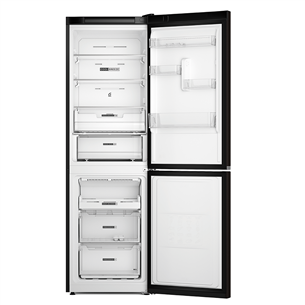 Whirlpool, NoFrost, 335 L, augstums 192 cm, melna - Ledusskapis