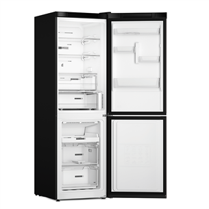 Whirlpool, NoFrost, 335 L, augstums 192 cm, melna - Ledusskapis
