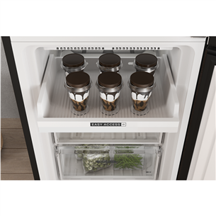 Whirlpool, NoFrost, 335 L, augstums 192 cm, melna - Ledusskapis