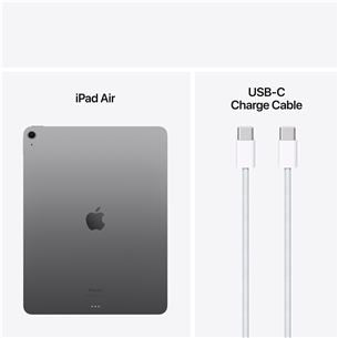 Apple iPad Air 13'' (2024), M2, 128 ГБ, WiFi, серый - Планшет
