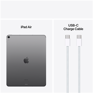 Apple iPad Air 13'' (2024), M2, 256 GB, WiFi + 5G, space gray - Tablet