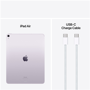 Apple iPad Air 13'' (2024), M2, 256 GB, WiFi + 5G, lillā - Planšetdators
