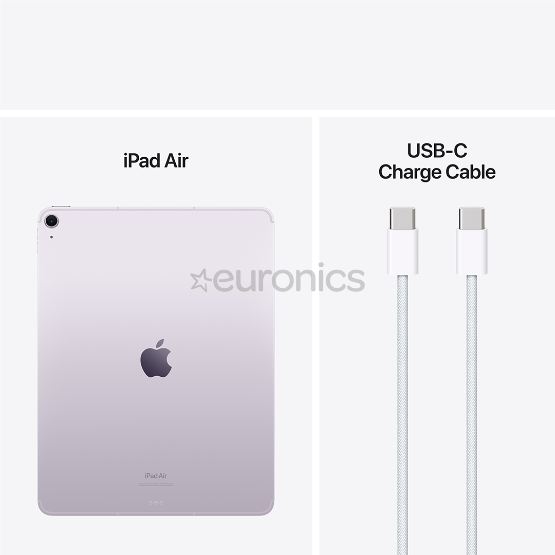 Apple iPad Air 13'' (2024), M2, 256 GB, WiFi + 5G, lillā - Planšetdators