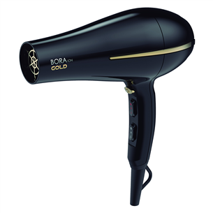 GA.MA Bora Gold Ion, 2200 W, melna - Matu fēns
