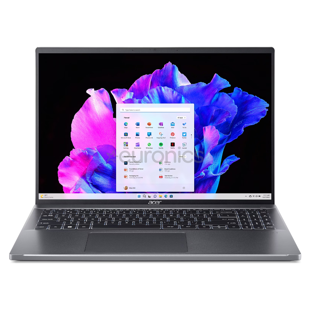 Acer Swift Go 16, 16'', 3.2K, OLED, i7, 16 GB, 1 TB, ENG, tumši pelēka - Portatīvais dators