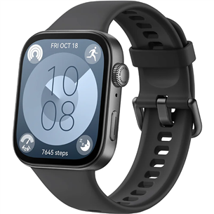 Huawei Watch Fit 3, melna - Viedpulkstenis 55020CEC